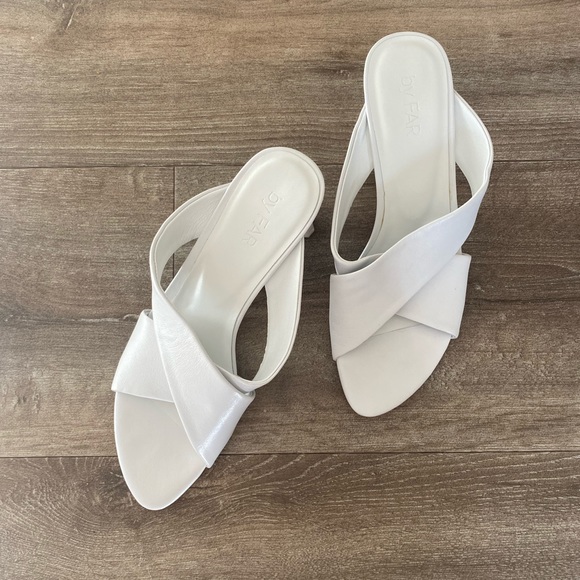 NEW BY FAR WHITE MULES (38) - Picture 2 of 6